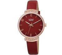 Burgi Women's Aurora Classic 32mm Quartz Elegant in Red Burgi Red One Size