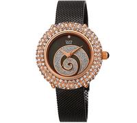 Burgi Women's Celestia Swirl Eclipse 33mm Quartz in Black Burgi Black One Size