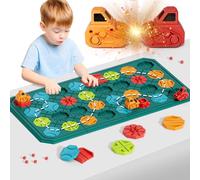 burgkidz Board Games for Kids 4 5 6 7 8 Years Old, 3-in-1 Puzzle Logical Road Builder Car Maze STEM Toys for Multiplayer & Family, 180 Challenges Brain Games Kids Toys Gifts