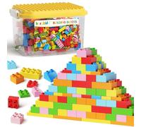 burgkidz Building Blocks, 150 Pieces Big Creative Bricks with Storage Box to Build Numbers, Letters and More, Preschool Toy Building Set for Toddlers Boys Girls Ages 3+ Years Old