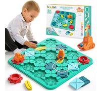 burgkidz Logical Road Builder Game for Kids, Puzzle Track Building Car Maze Board Games with Marble Balls, Enhancing Children's Logic STEM Brain Toys for 4 5 6 7 8 Years Old Boys Girls