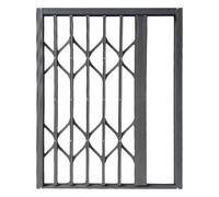 Burglar Proof Folding Window, Window Safety Guards for Prevents Children Accidental Falling Through, Retractable Adjustable Security Grill(33x33''/84x83.8cm)
