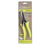 Burgon & Ball FloraBrite RHS Endorsed Bypass Secateur, 21 cm Length, Yellow