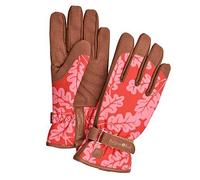 Burgon & Ball Love The Glove Ladies Gardening Gloves, Small/Medium, Oak Leaf Poppy