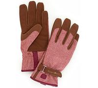 Burgon & Ball Love The Glove Ladies Gardening Gloves, Small/Medium, Tweed Red