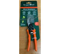 Burgon & Ball RHS Endorsed Terracotta Handle Micro Secateur, 16 cm Length, Orange