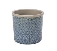 Burgon & Ball Porto Indoor Glazed Ceramic Plant Pot, Large, Dark Blue