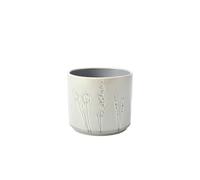 Burgon & Ball Provence Glazed Flower Pot, Small, Grey