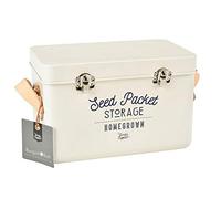 Burgon & Ball Seed Packet Storage Tin, Stone Cream