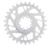 Burgtec 3mm Offset Thick Thin Chainring for SRAM 8-Bolt - Rhodium Silver, 30T