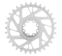 Burgtec 3mm Offset Thick Thin Chainring for SRAM 8-Bolt - Rhodium Silver, 32T