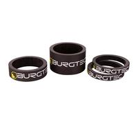 Burgtec Carbon Stem Spacer Kit - Black/Mountain Bike MTB Part Match Component Lightweight Accessories Cycling Biking Cycle Trail Ride Style Race Downhill Freeride Dirt Jump Screw Spacer Headset Kit