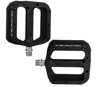 Burgtec MK4 Composite Flat MTB Pedals - Black / Lightweight Nylon Fibreglass Mountain Biking Bike Trail Off Road Pin Dirt Jump Enduro Cycling Cycle Downhill Sticky Grip Riding Ride Platform Part 9/16