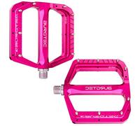 Burgtec Penthouse MK5 Flat Steel Axle MTB Pedals - Pink, Pair/Mountain Bike Wide Platform Trail Enduro Downhill Dirt Jump Freeride Cycling Part Cycle Ride Sticky Grip Pin Bicycle Component 9/16