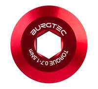 Burgtec Shim Pre-Tension Crank Bolt - Red, Hollowtech II/Mountain Bike MTB Part Lightweight Alloy Cycling Biking Cycle Trail Ride Style Race Downhill Freeride Dirt Screw Chain Set Bearing