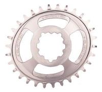 Burgtec SRAM Oval 3mm Offset Thick Thin Chainring 3-Bolt Rhodium Silver