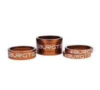 Burgtec Stem Spacer Kit - Bronze/Mountain Bike MTB Part Match Component Lightweight Alloy Accessories Cycling Biking Cycle Trail Ride Style Race Downhill Freeride Dirt Jump Screw Spacer Headset Kit