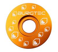 Burgtec Top Cap - Orange/Mountain Bike MTB Part Match Component Lightweight Alloy Accessories Cycling Biking Cycle Trail Ride Style Race Downhill Freeride Dirt Jump Screw Spacer Headset Stem Bolt Kit