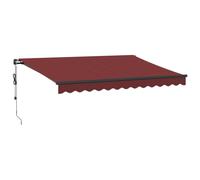 (burgundy, 350 x 250 cm) vidaXL Automatic Retractable Awning Patio Canopy Outdoor Awning Folding Arm
