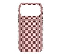 Burgundy and Pink Mini Checkered Checker Checkerboard Case for iPhone 17 Pro Max