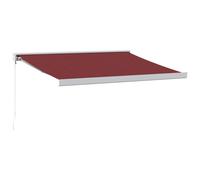(burgundy and white, 350 x 250 cm) vidaXL Manual Cassette Awning Retractable Window Canopy Shade Patio Awning