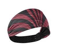 Burgundy animal Skin Texture Cooling women's fashion headbands Elastic hair for basketball Athletic Sports make up accesorios para cabello de mujer