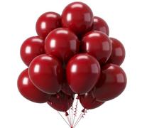 Burgundy Balloons 100 Pack, 12inch Dark Red Birthday Decorations Wine Red Balloon Maroon balloon for Women Girls Birthday Party Balloons Baby Shower Valentine's Day Wedding Anniversary Hen Party Decor