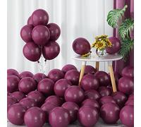 Burgundy Balloons 5inch Small Wine Red Balloon 60pcs Mini Round Wine Red Latex Balloons for Arch Garland Retro Burgundy Balloon for Birthday Party Decoration Wedding Anniversary
