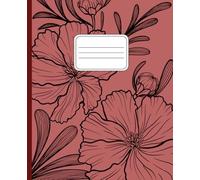 Burgundy Bloom Notebook: Elegant Floral Outline Notebook for Journaling, Notes & Everyday Writing