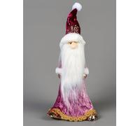 SHATCHI Burgundy Figures Reindeer Tree Unicorn Christmas Tabletop Centrepiece Showpieces Home Art & Craft Xmas Party Window Décor, 66cm Santa