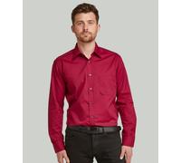 Burgundy Classic Easy Care Long Sleeve Shirt Double Two Red 17 in