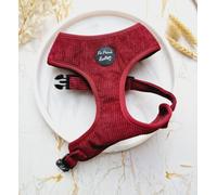 Burgundy Cord Dog Harness M