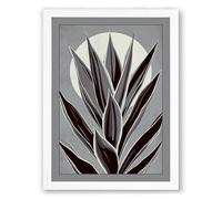 Burgundy Crown Botanical Framed Wall Art Print A3 (42×29.7cm) White, Wall Decor for Living Room, Bedroom, Office & Home, Ready to Hang, Art Gift