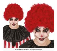 Burgundy Curly Wig Adults Clown Wig Red Fancy Dres Afro Accessory