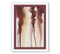 Burgundy Descent Minimalist Framed Wall Art Print A4 (29.7×21cm) White, Wall Decor for Living Room, Bedroom, Office & Home, Ready to Hang, Art Gift
