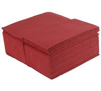 Burgundy Disposable Napkins 40cm 8-Fold Linen Feel Airlaid Paper Pack of 50