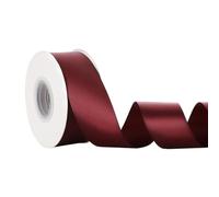 Burgundy Double Face Satin Ribbon, 1-1/2 inch x 25 Yard (38mm x 23 Meters) Solid Satin Ribbon for Gift Wrapping, Wedding Decoration, Flower Bouquet, Christmas Decor, Bows Making