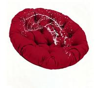 Burgundy Egg Shape Hammock Chair Cushion Waterproof Seat Pad for Indoor & Outdoor Swing 110x110cm Comfortable & Stylish Garden Sofa Cushion