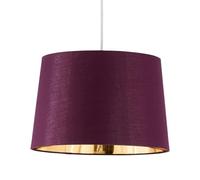 Burgundy Fabric with Gold Inner Easy Fit Light Shade/Lampshade for Ceiling Light or Table Lamps, 28cm Diameter