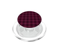 Burgundy Gingham Preppy Aesthetic Girly Trendy Fashion PopSockets PopGrip for MagSafe