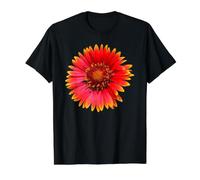 Burgundy Indian Blanket Flower - Fiery Yellow & Red Bloom Value Graphic T-Shirt, Men, Black, S