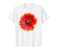 Burgundy Indian Blanket Flower - Fiery Yellow & Red Bloom Value Graphic T-Shirt, Men, White, M