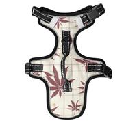 Burgundy Marijuana Buffalo Plaid Daisy Egg Easter Reflective Dog Walking Gear for Working Stretchy Cat Harnesses with Handle chalecos para Perros Medium