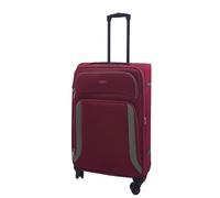 Burgundy Medium Check in Suitcase 73 x 44 x 29 cm Lightweight Soft Shell Luggage