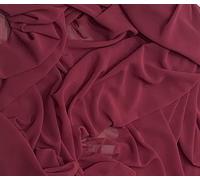 (Burgundy) Plain Chiffon Fabric Bridal Dress Craft Draping Georgette Sheer Chiffon Fabric 60" Sold by The Metre