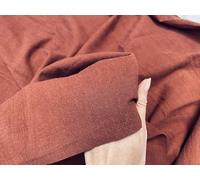 Burgundy Red Stone Washed Pure Plain Linen Fabric Material - 100% Linens Home Decor Bedding Clothes Curtains - 140cm Wide - Sold by The metre