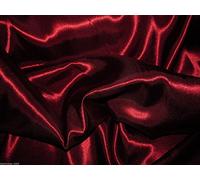 Burgundy Satin Silky Fabric Plain Dress And Craft Material 150cm Wide