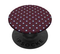 Burgundy Sky Blue Polka Dot Boho Vintage Aesthetic Cute PopSockets Adhesive PopGrip