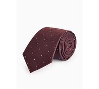 Burgundy Spot Printed Tie One Size