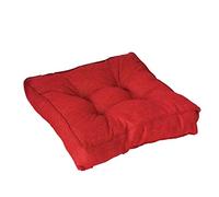 Burgundy Square Floor CushionThick Padded Seat for Meditation Yoga Living Room & OfficeLinen Fabric50cm Comfort & Style